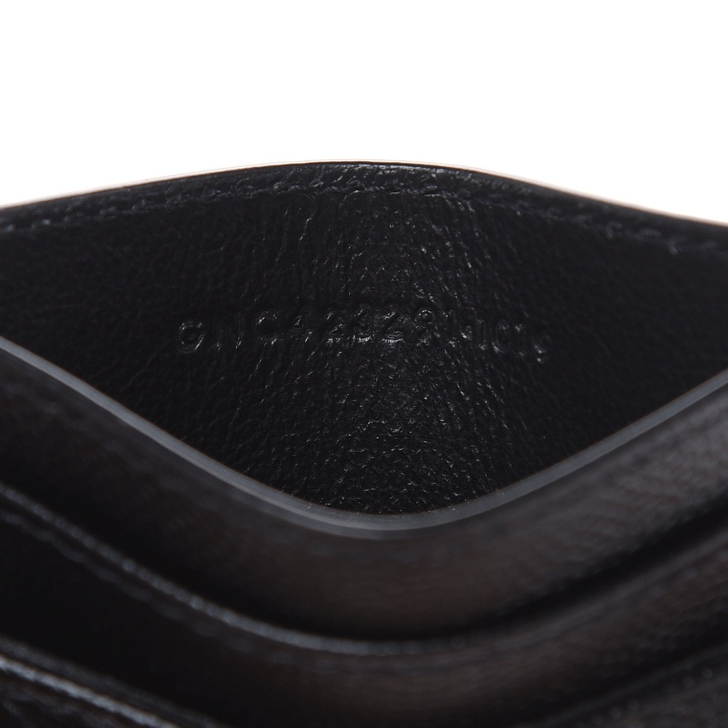 Saint Laurent Grain De Poudre Matelasse Chevron Monogram Credit Card Case Black 7 of 8