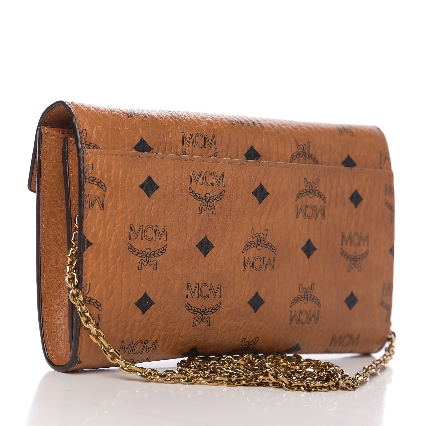 Visetos Medium Patricia Wallet On Chain Cognac