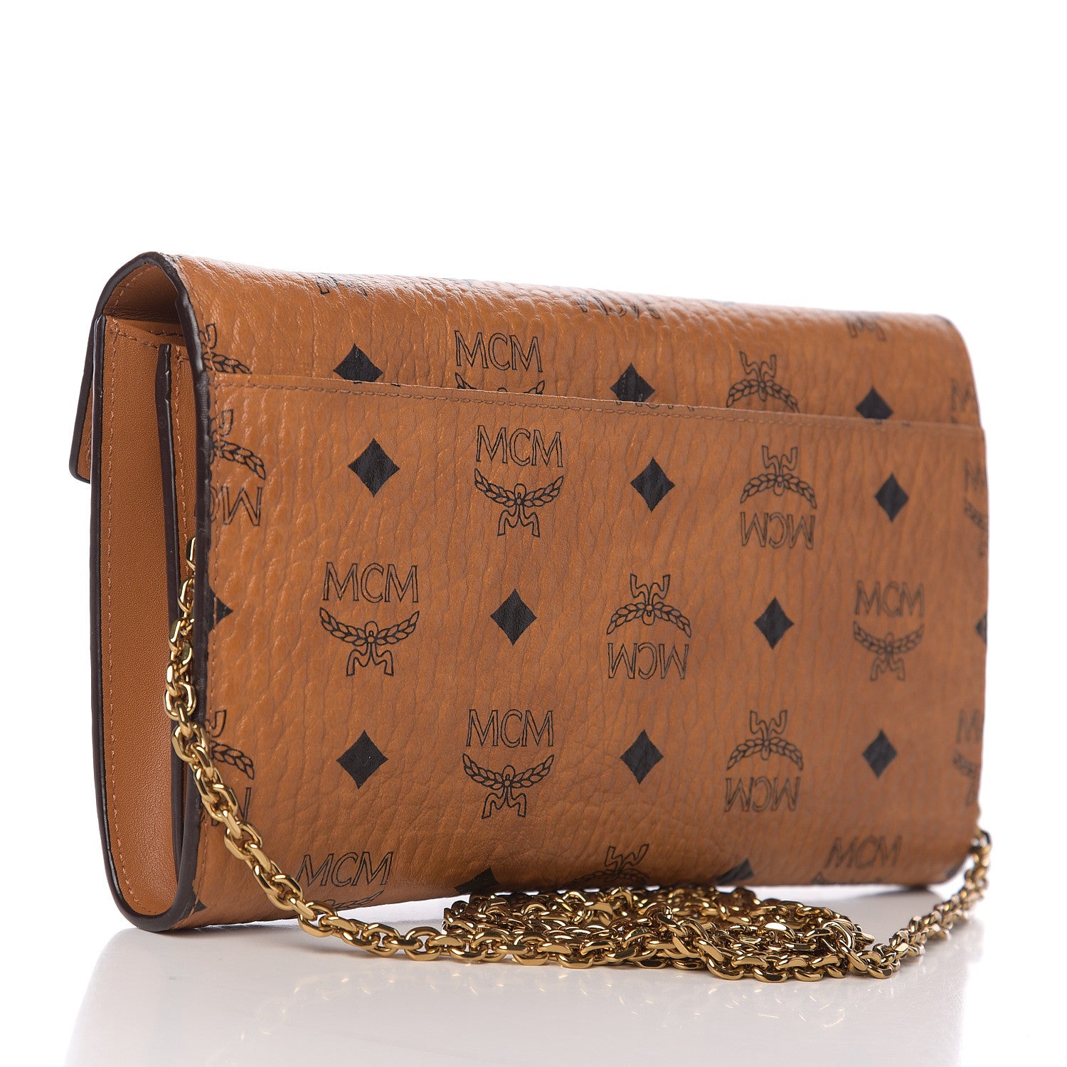 MCM Visetos Medium Patricia Wallet On Chain Cognac 2 of 8
