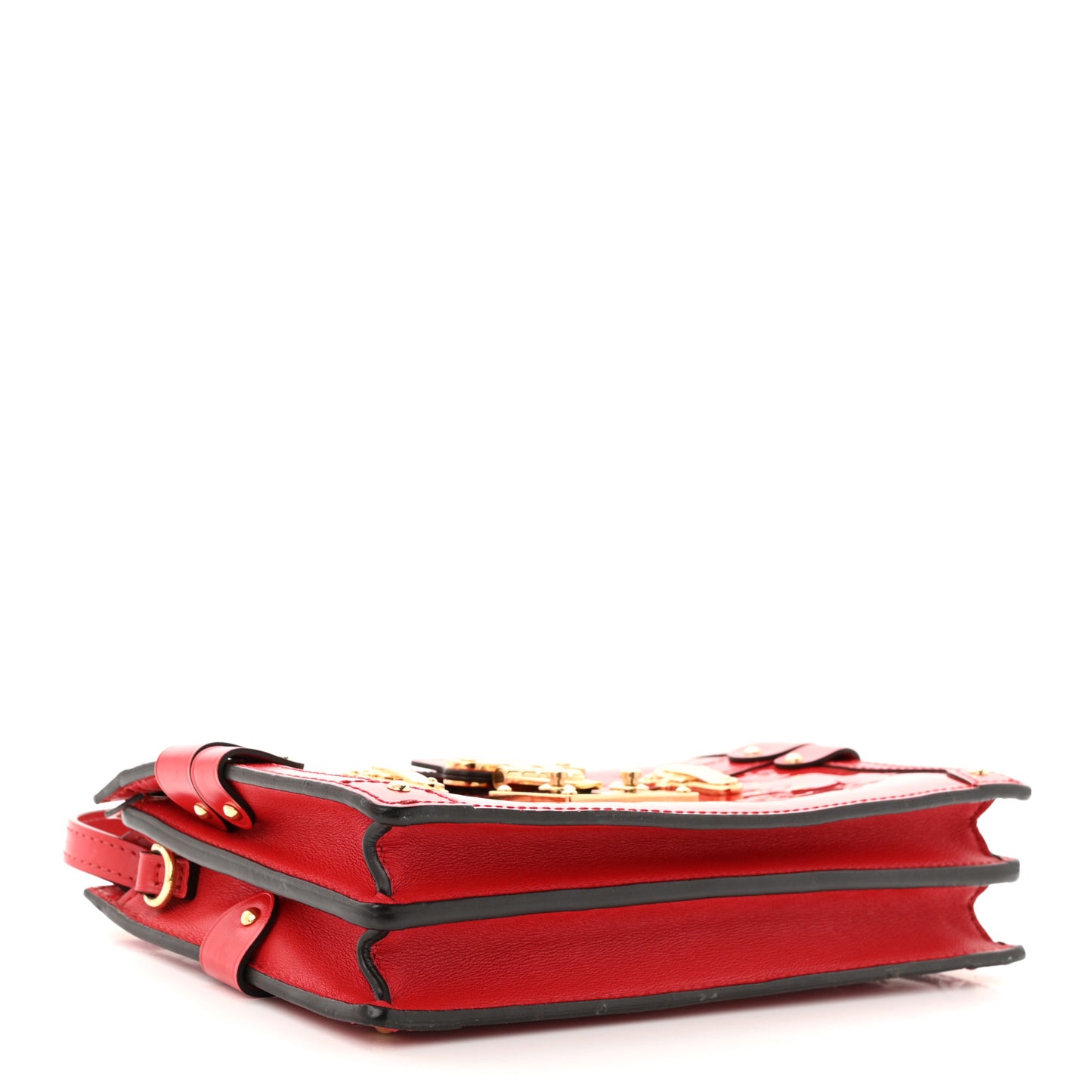 Vernis Trunk Clutch Cherry