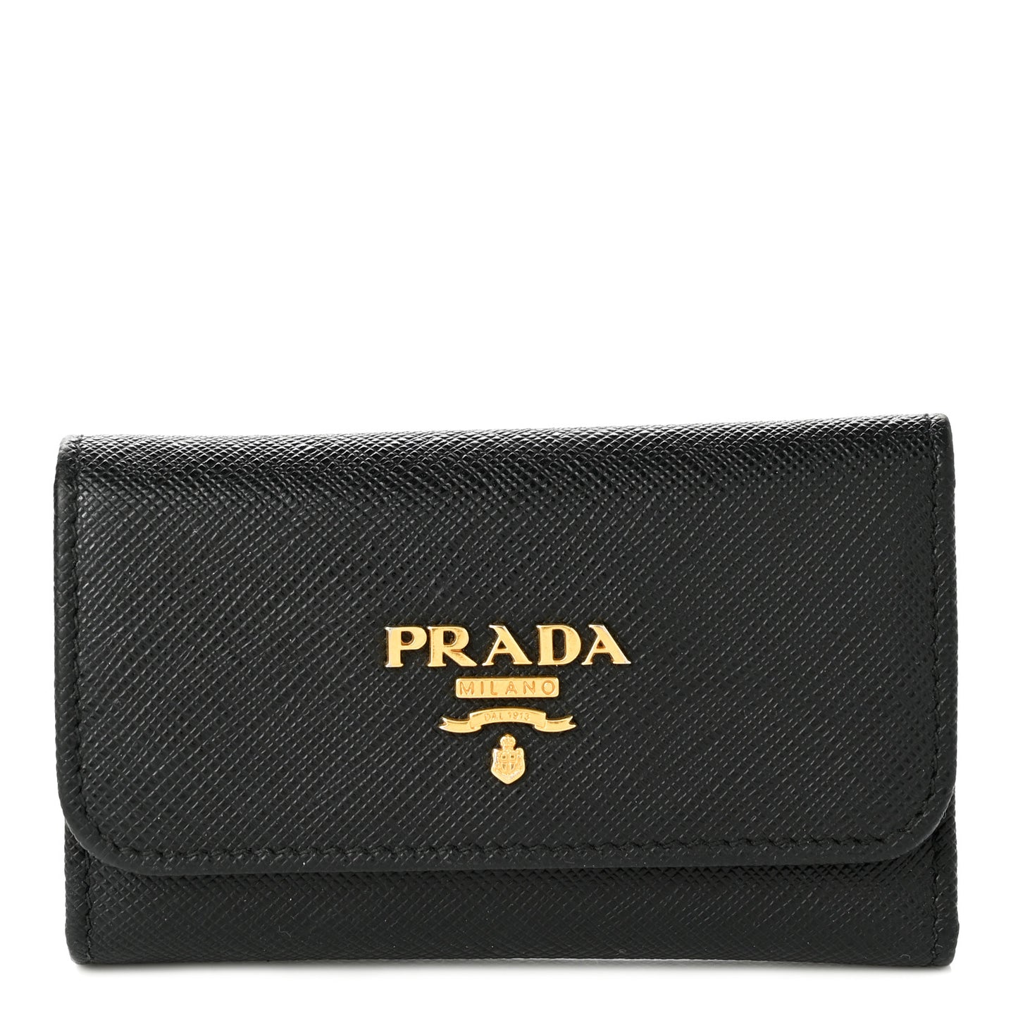 Saffiano Metal 6 Key Holder Black