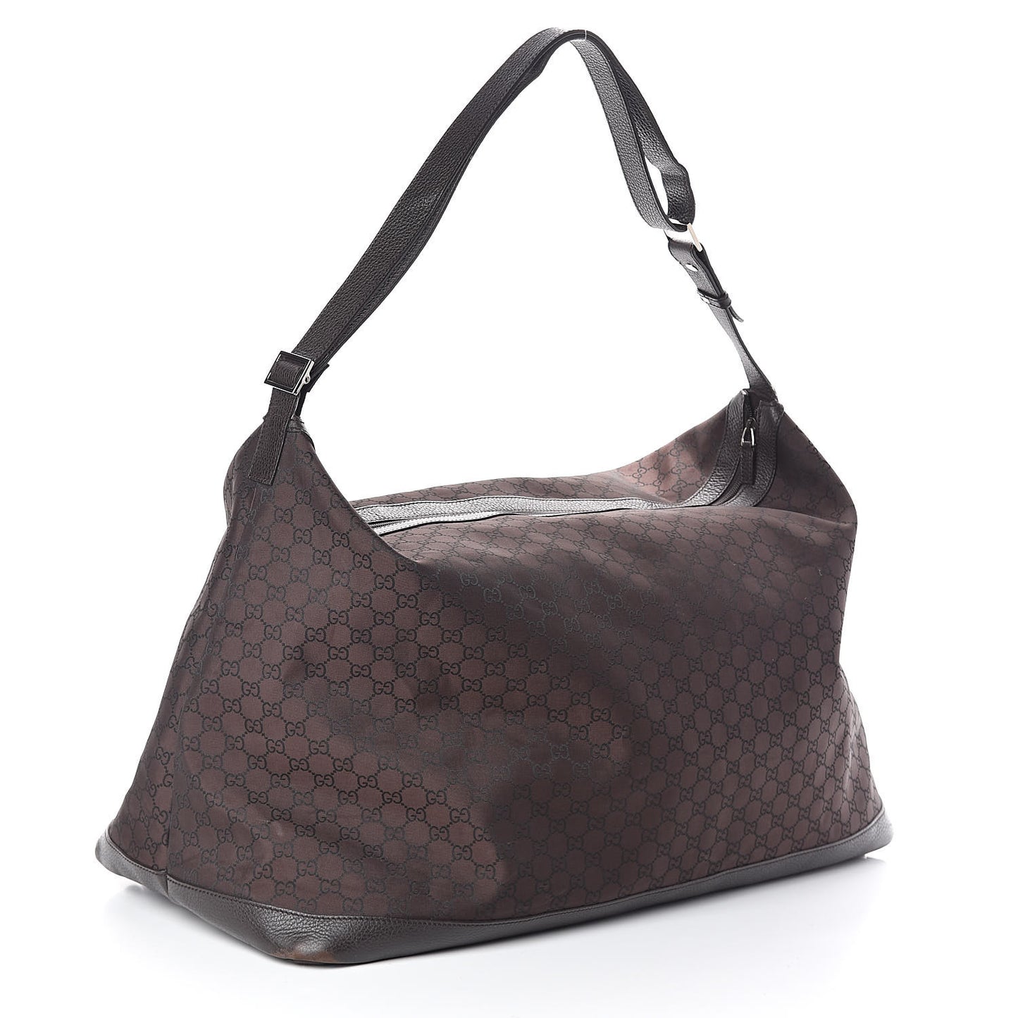 Nylon Monogram Large Travel Hobo Dark Brown
