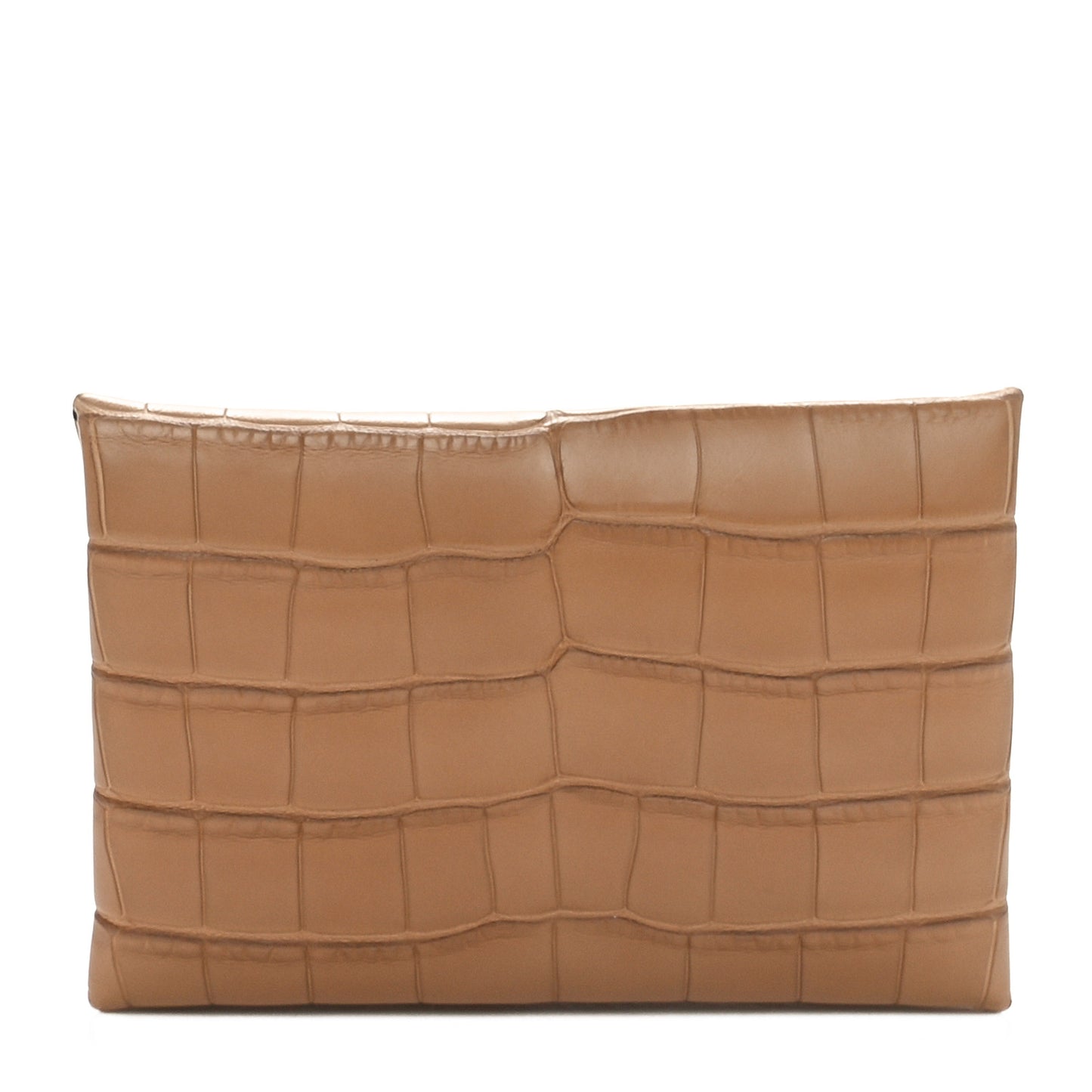 Matte Alligator Calvi Card Case Chai