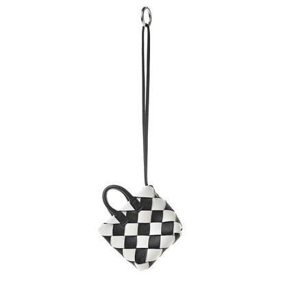 Bottega Veneta Nappa Intrecciato Maxi Cabat Bag Charm Black White 1 of 5