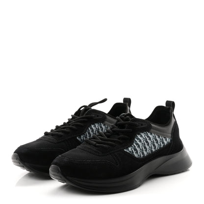 Christian Dior Suede Technical Mesh Oblique Mens B25 Runner Sneakers 42 Black 4 of 9