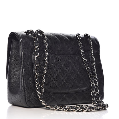 Chanel Caviar Quilted Jumbo Single Flap Black 3 of 11
