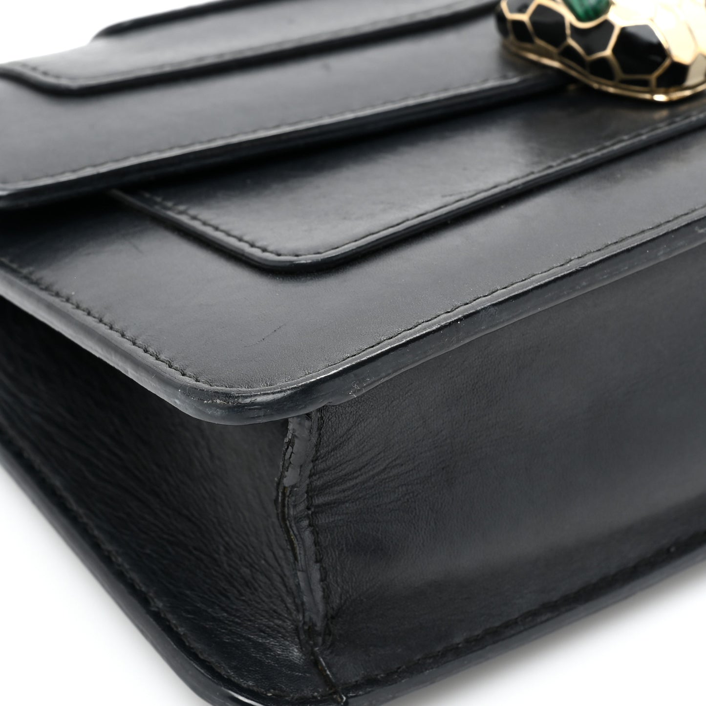 Calfskin Serpenti Forever Crossbody Bag Black