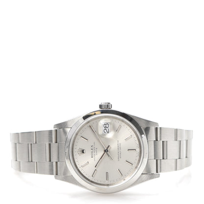 Rolex Stainless Steel 34mm Oyster Perpertual Date Watch Silver 15200 3 of 7