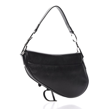 Christian Dior Calfskin Saddle Bag Black 3 of 12