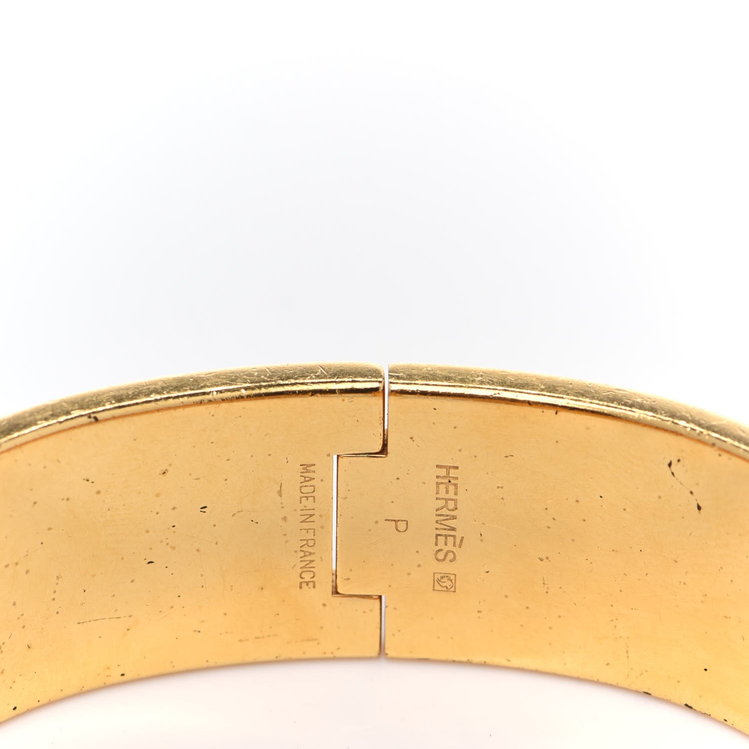 Hermes Enamel Wide Clic Clac H Bracelet PM White 4 of 10