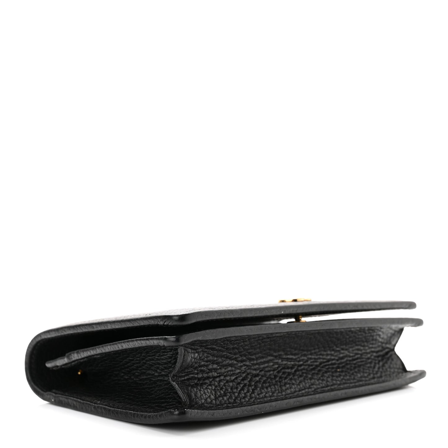 Calfskin Mini GG Marmont Chain Wallet Black