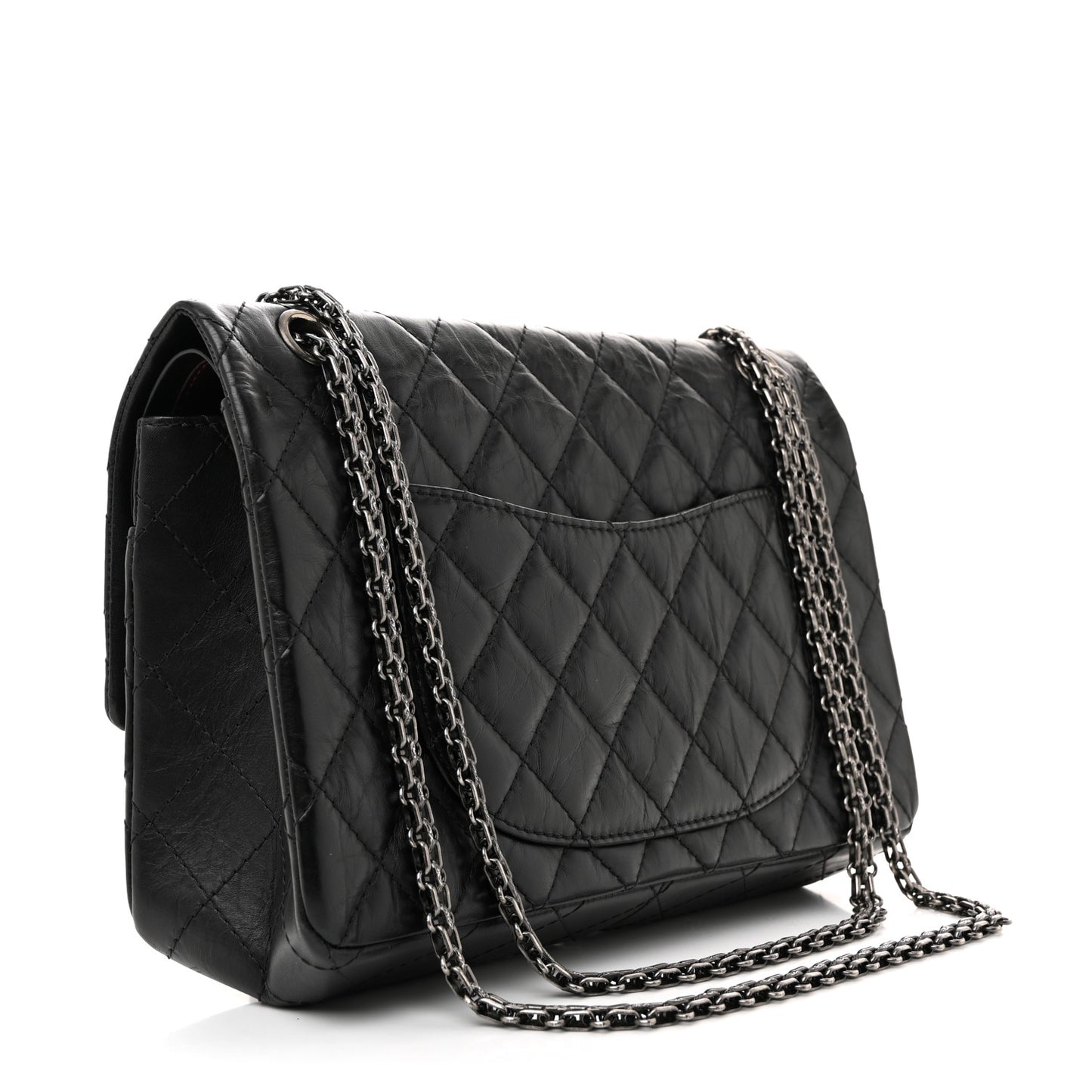 Aged Calfskin Quilted 2.55 Reissue 226 Flap Black