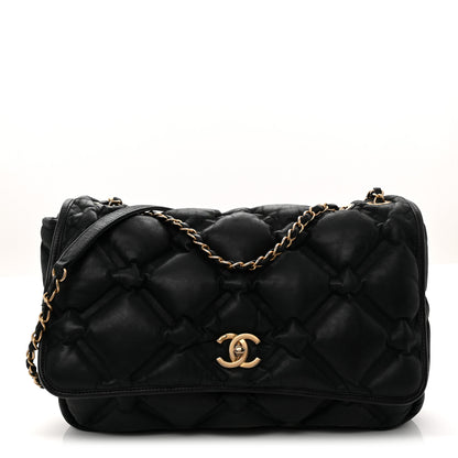 Chanel Calfskin Quilted Large Chesterfield Flap Black 1 of 11