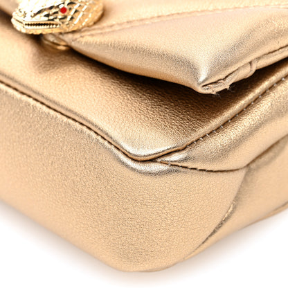 Bulgari Metallic Calfskin Serpenti Cabochon Micro Bag Gold 9 of 9