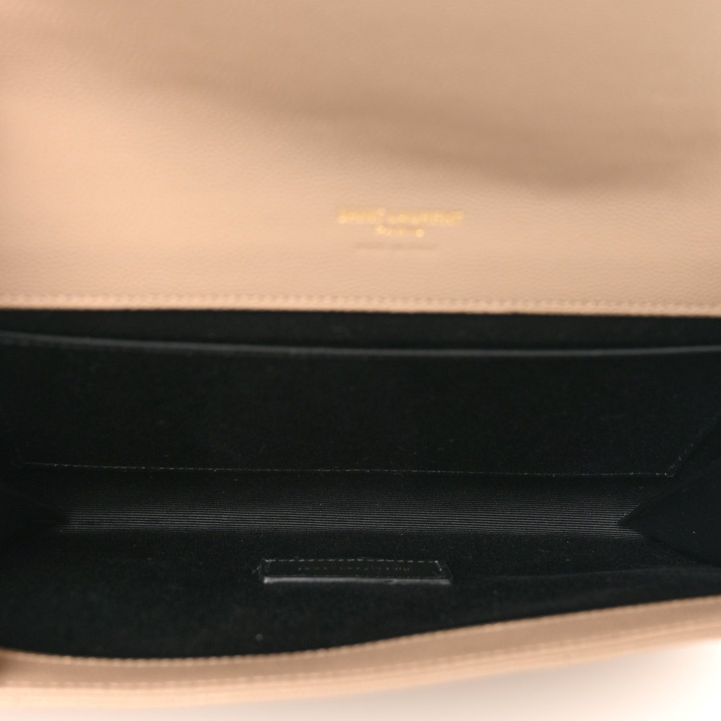 Grain De Poudre Matelasse Chevron Monogram Envelope Clutch Dark Beige