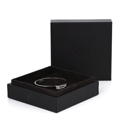 Hermes 18K White Gold Diamond PM Kelly Pave Bracelet SH 4 of 4