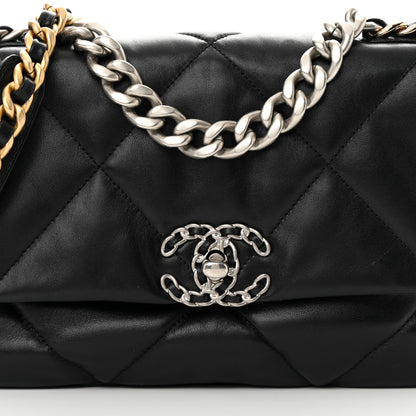 Chanel Goatskin Quilted Medium Chanel 19 Flap Black 8 of 11