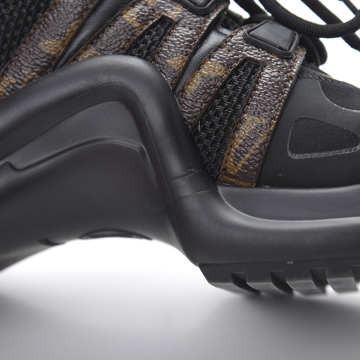 Calfskin Patent Monogram LV Archlight Sneakers 36.5 Black