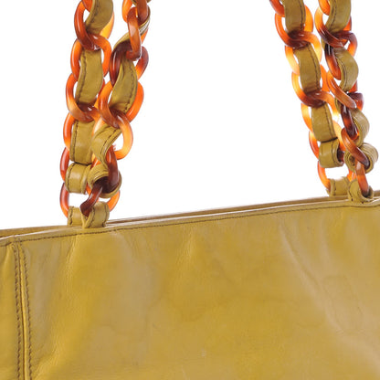 Chanel Lambskin Bekko Chain CC Shopping Tote Chartreuse 25 of 28