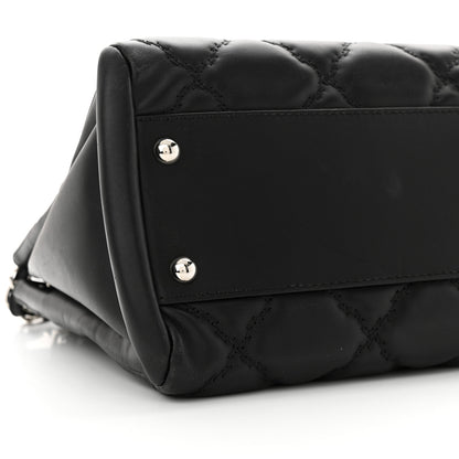 Chanel Calfskin Double Stitch Large Hamptons Flap Bag Black 9 of 10