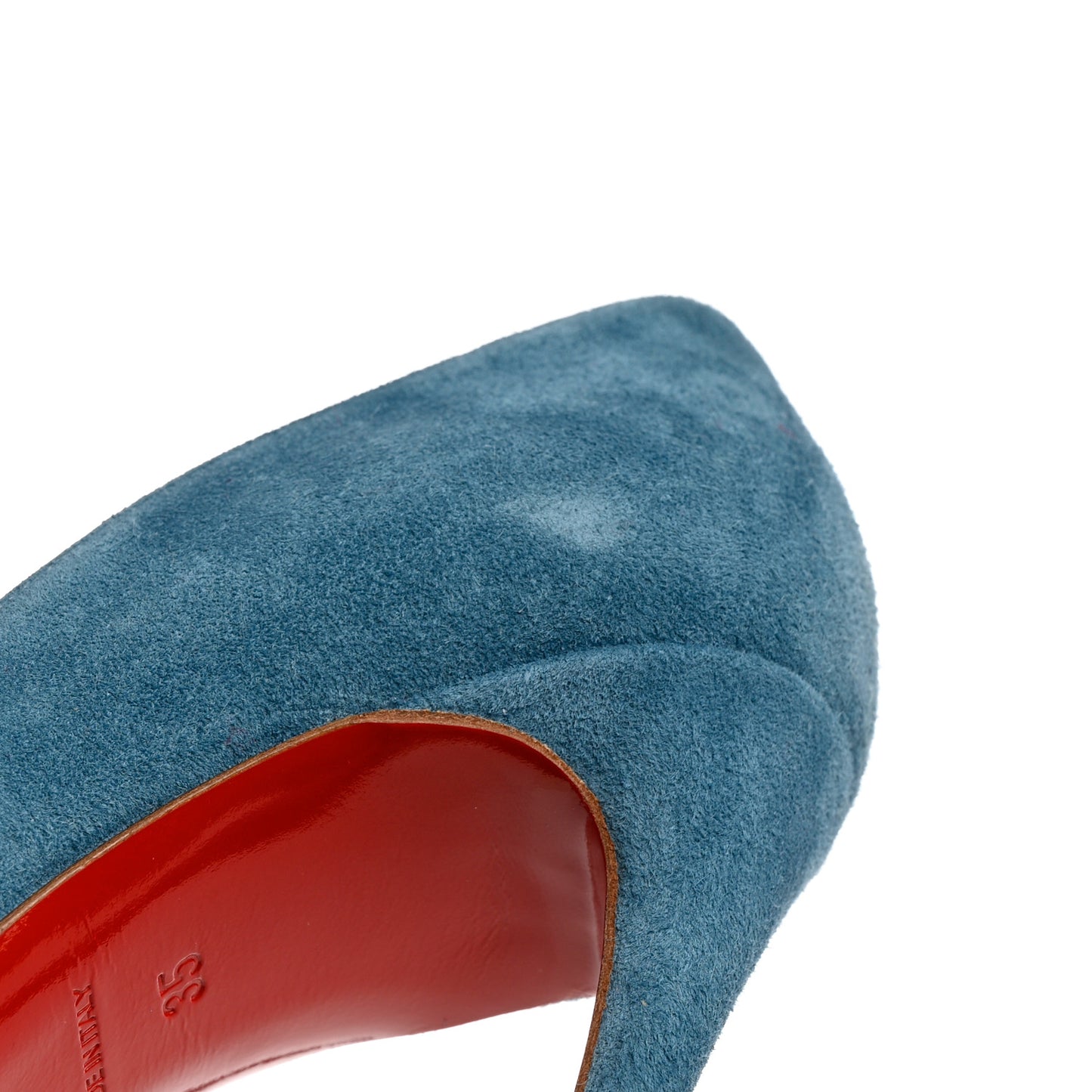 Veau Velours Pigalle Follies 100 Pumps 35 Celeste