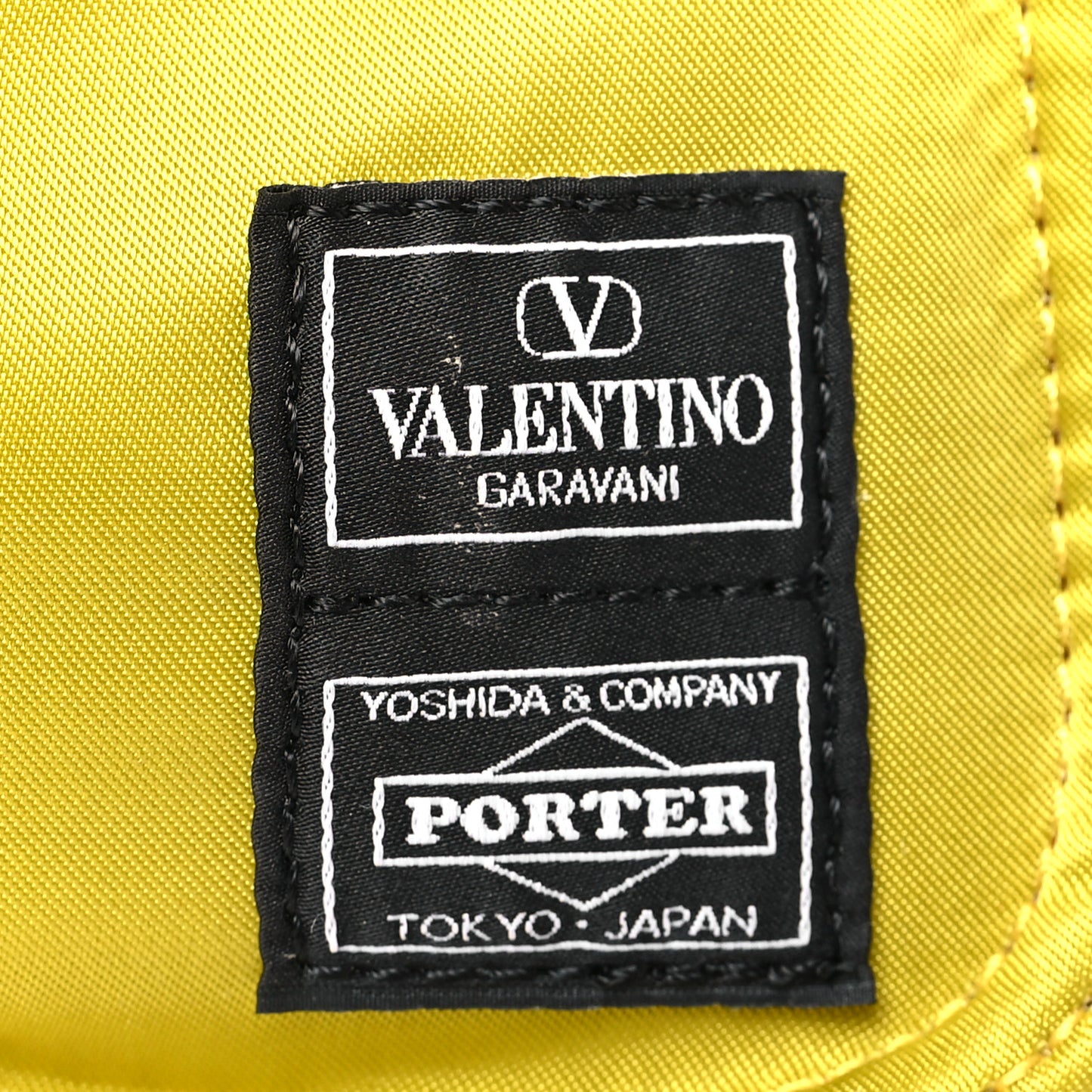 X PORTER Technical Fabric Vlogo Loco Small Crossbody Bag Yellow