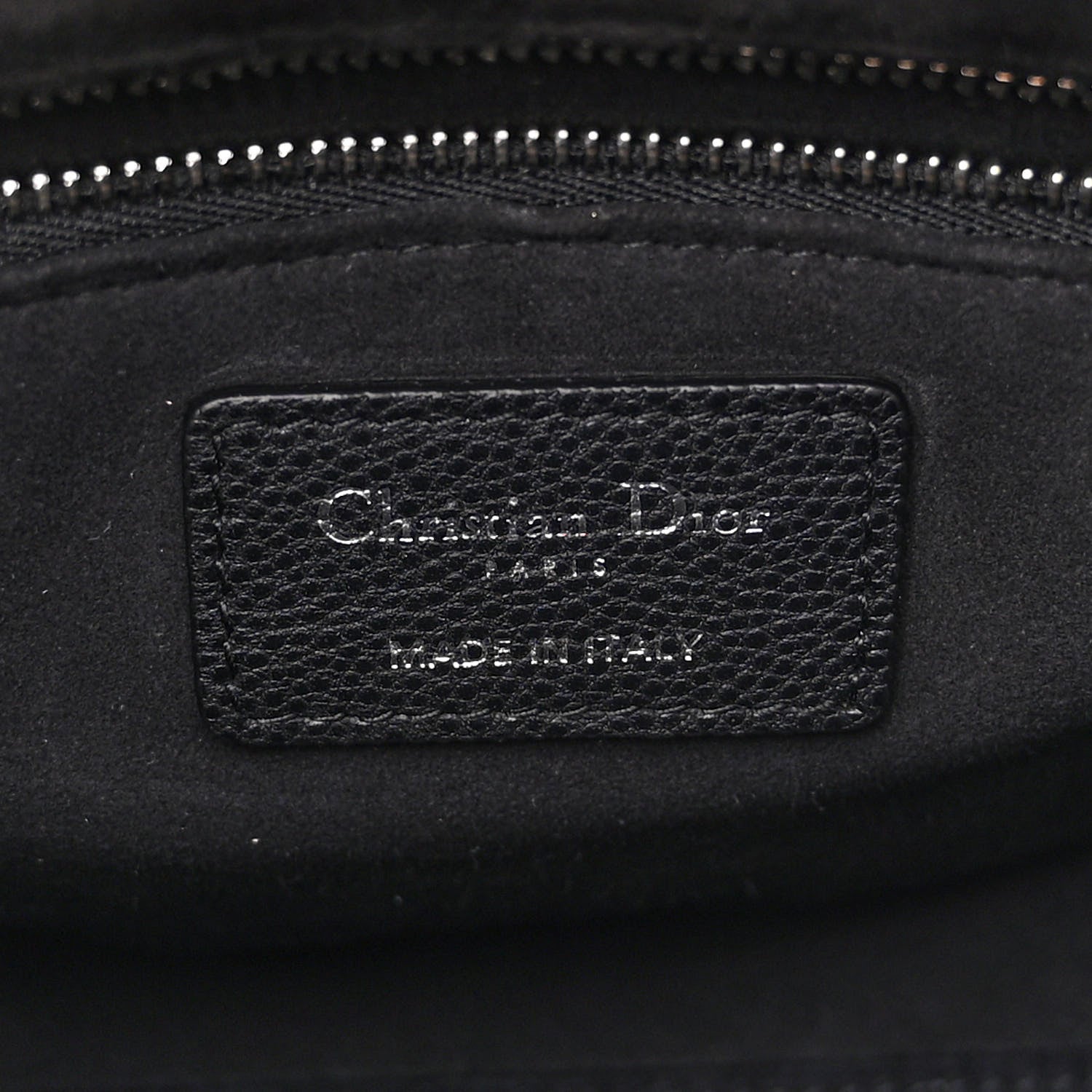 Christian Dior Grained Calfskin Cannage Medium Lady Dior Black 6 of 12