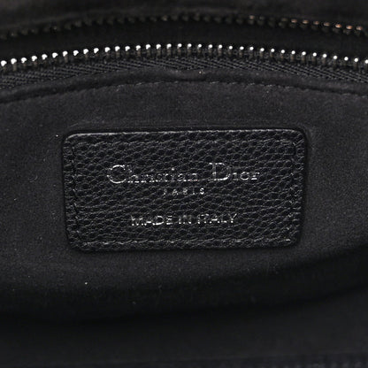 Christian Dior Grained Calfskin Cannage Medium Lady Dior Black 6 of 12