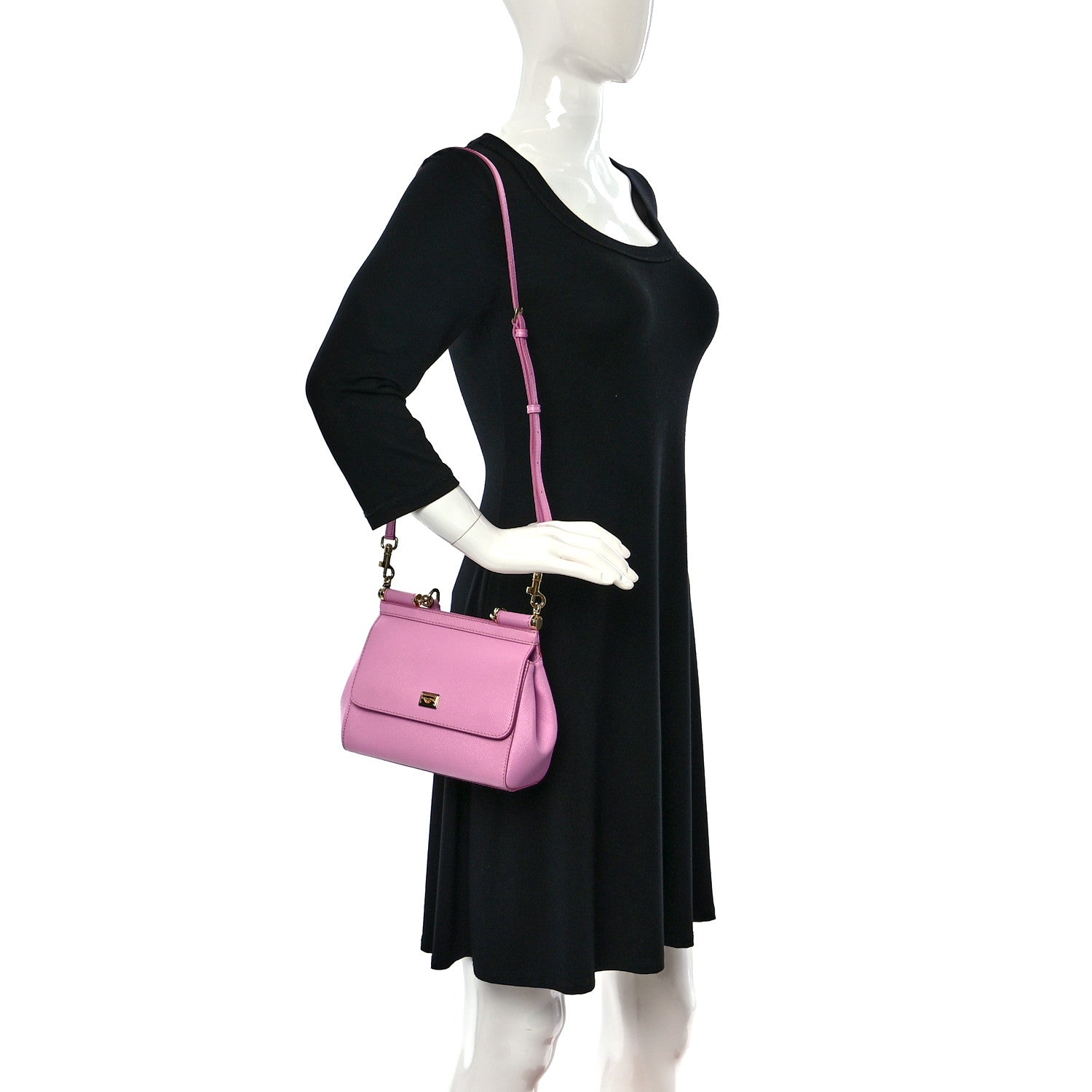 Dolce & Gabbana Dauphine Small Miss Sicily Satchel Pink 2 of 8