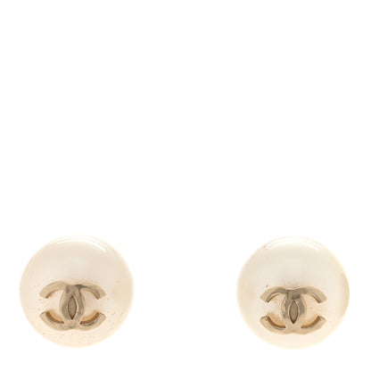 Chanel Pearl CC Large Earrings Gold 1 of 5