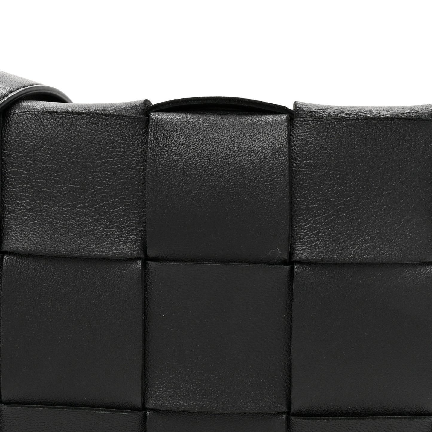 Lambskin Maxi Intrecciato Cassette Crossbody Bag Black