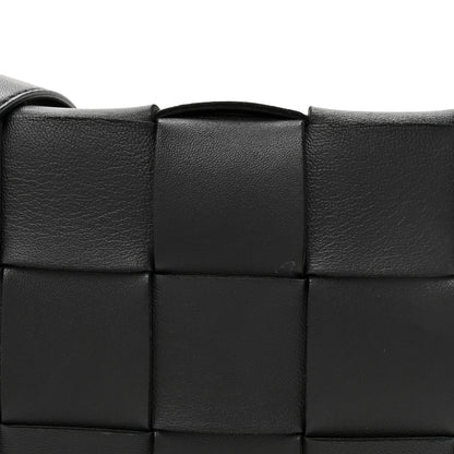 Bottega Veneta Lambskin Maxi Intrecciato Cassette Crossbody Bag Black 12 of 19