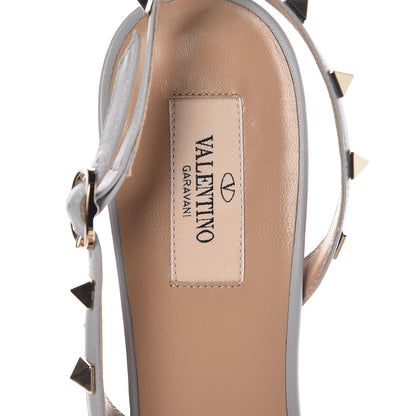Valentino Garavani Suede Nappa Rockstud Half D'Orsay Slingback 50mm Pumps 41 Pastel Grey 5 of 8