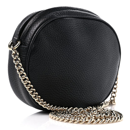 Gucci Pebbled Calfskin Mini Soho Chain Bag Black 3 of 9