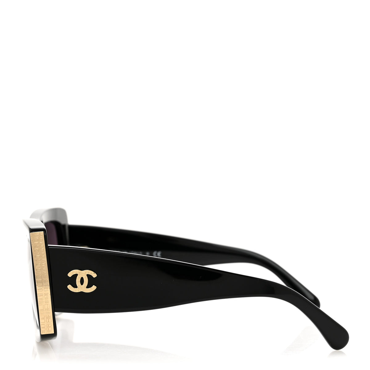 Acetate Rectangle Sunglasses 5435-A Black
