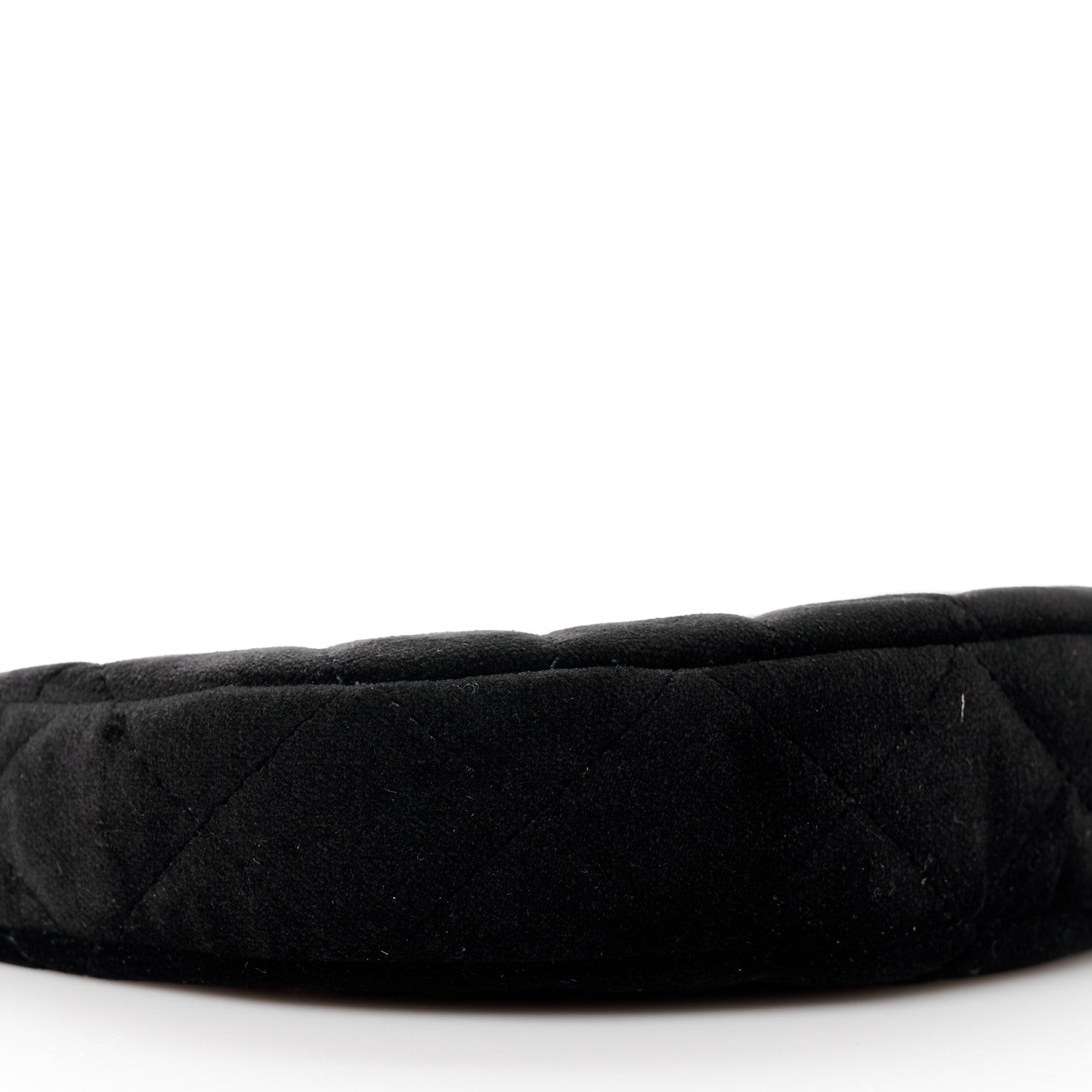 Chanel Velvet Crystal Quilted Chain Hobo Black 10 of 11