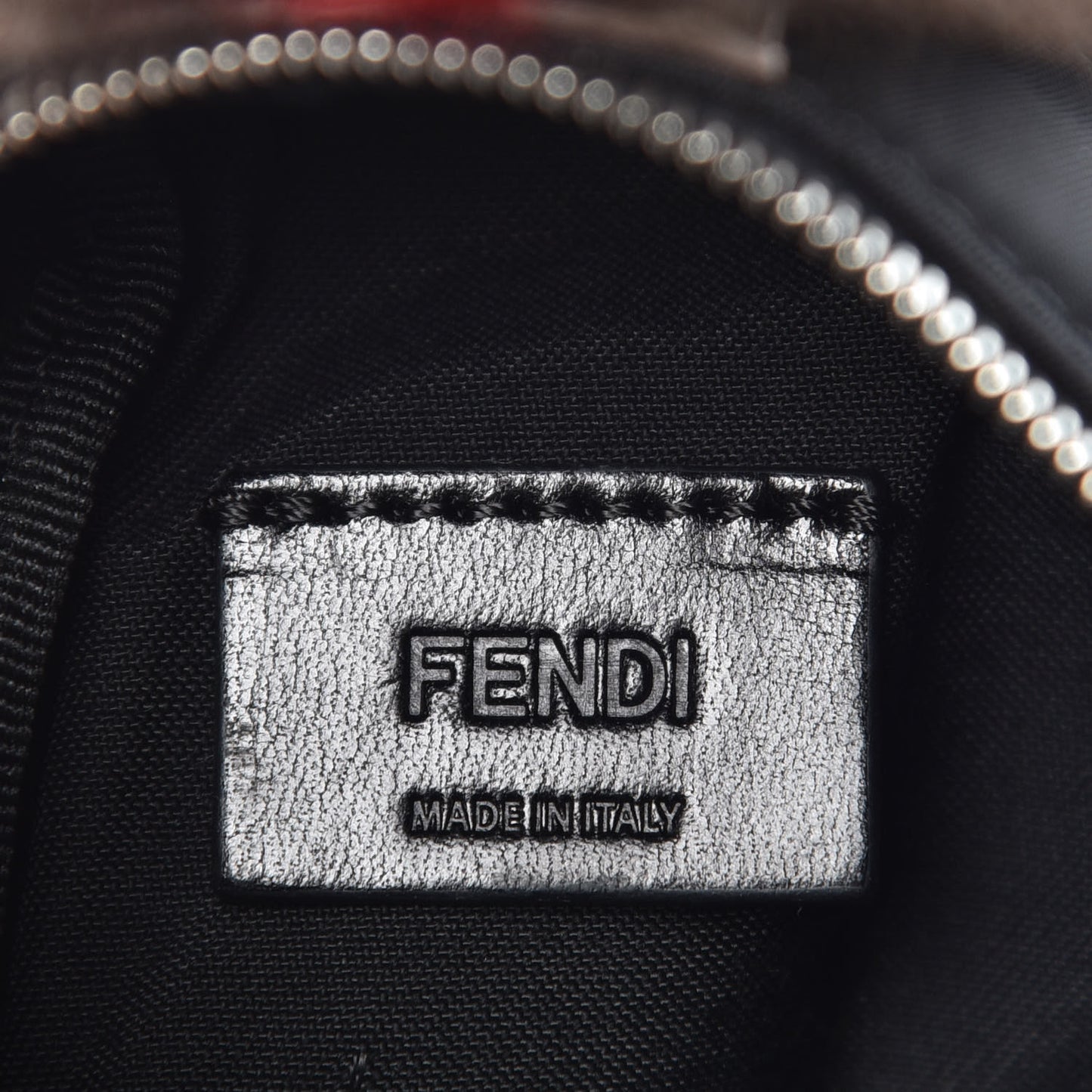 Nylon Fur No Words Faces Bag Bug Backpack Charm Black