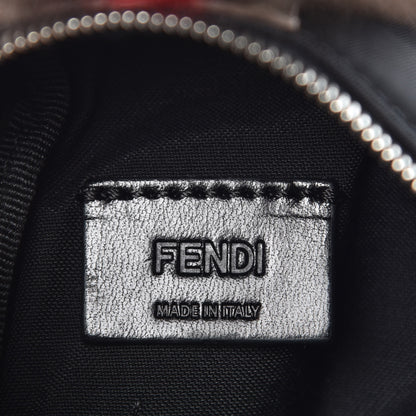 Fendi Nylon Fur No Words Faces Bag Bug Backpack Charm Black 6 of 7