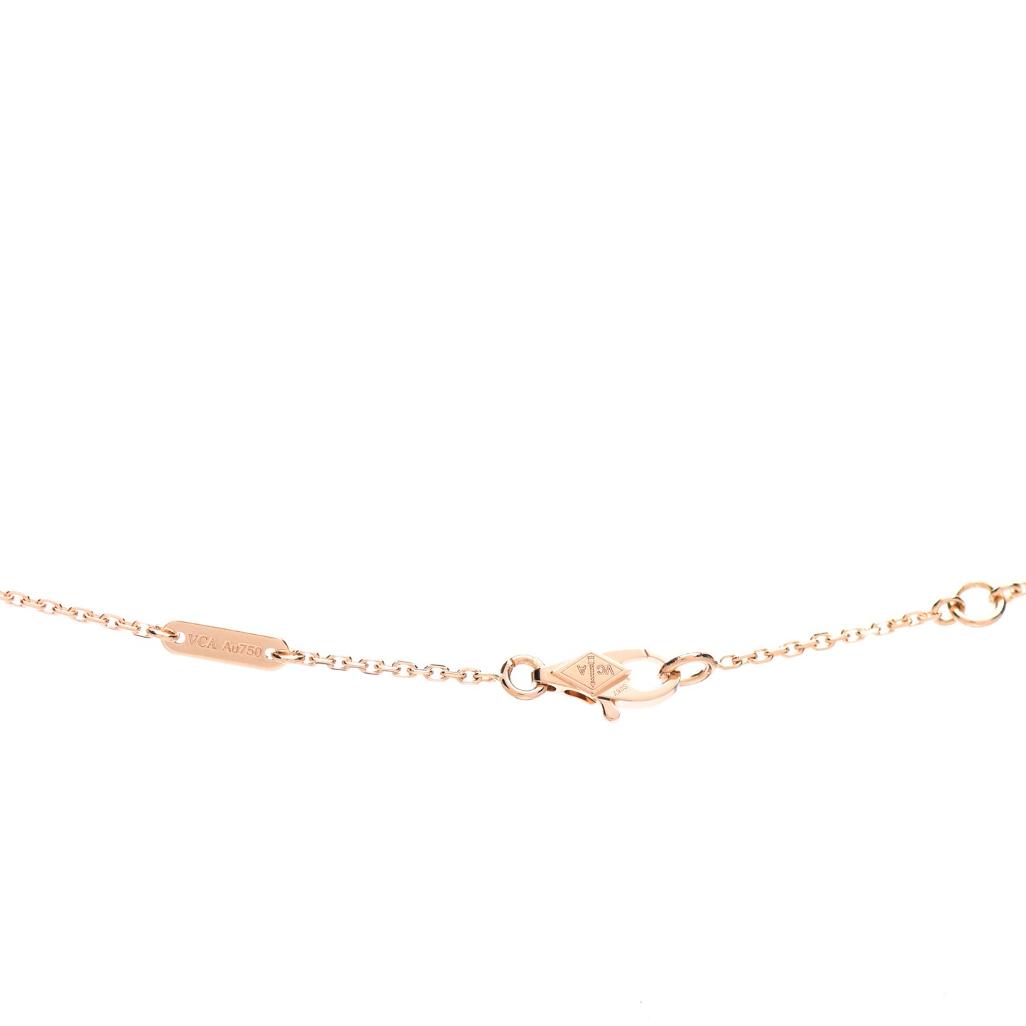 18K Rose Gold Carnelian Sweet Alhambra Pendant Necklace