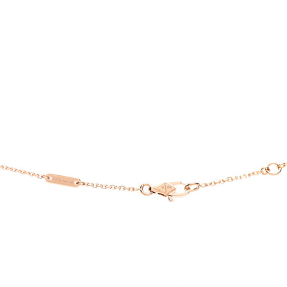 Van Cleef & Arpels 18K Rose Gold Carnelian Sweet Alhambra Pendant Necklace 4 of 5