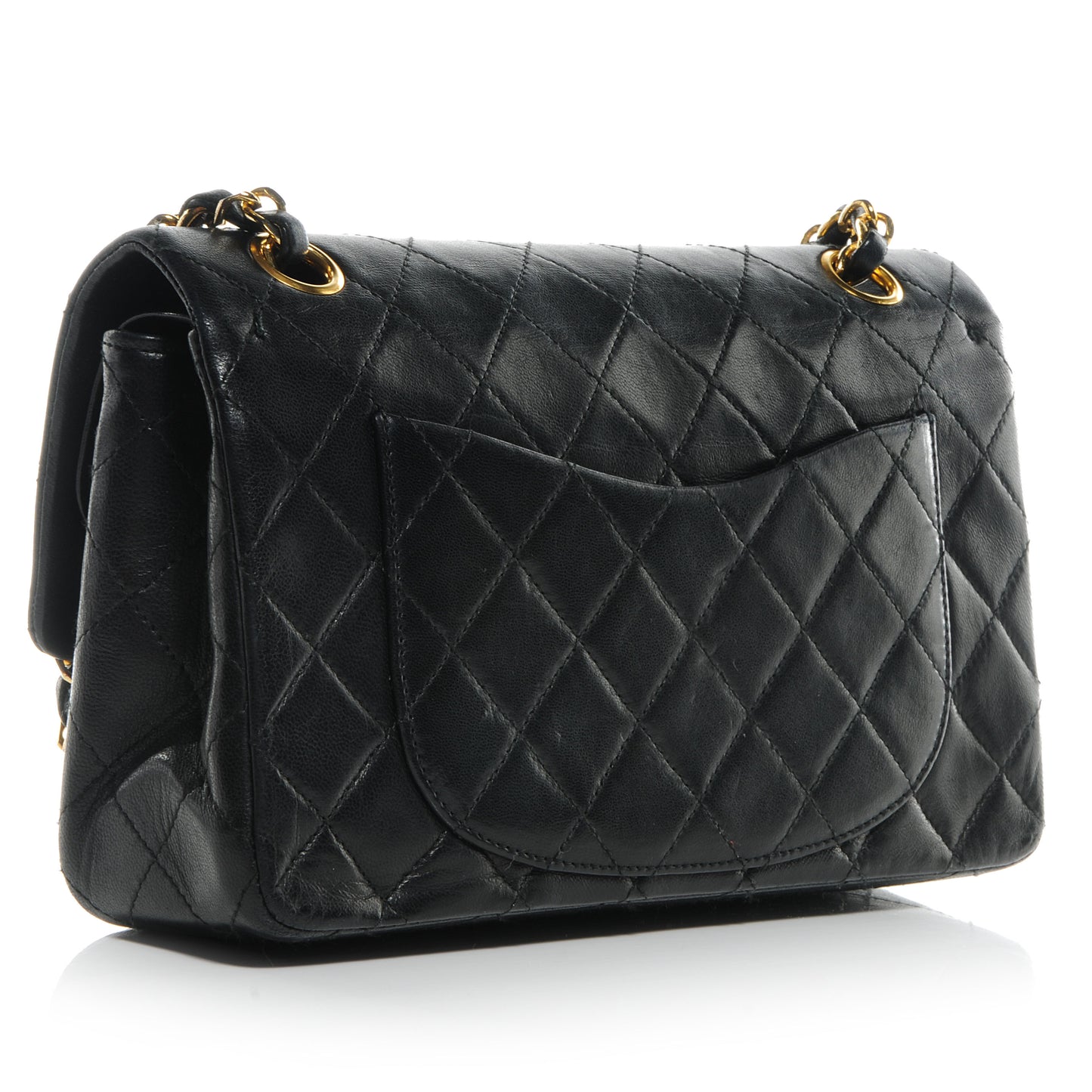 Lambskin Small Double Flap Black