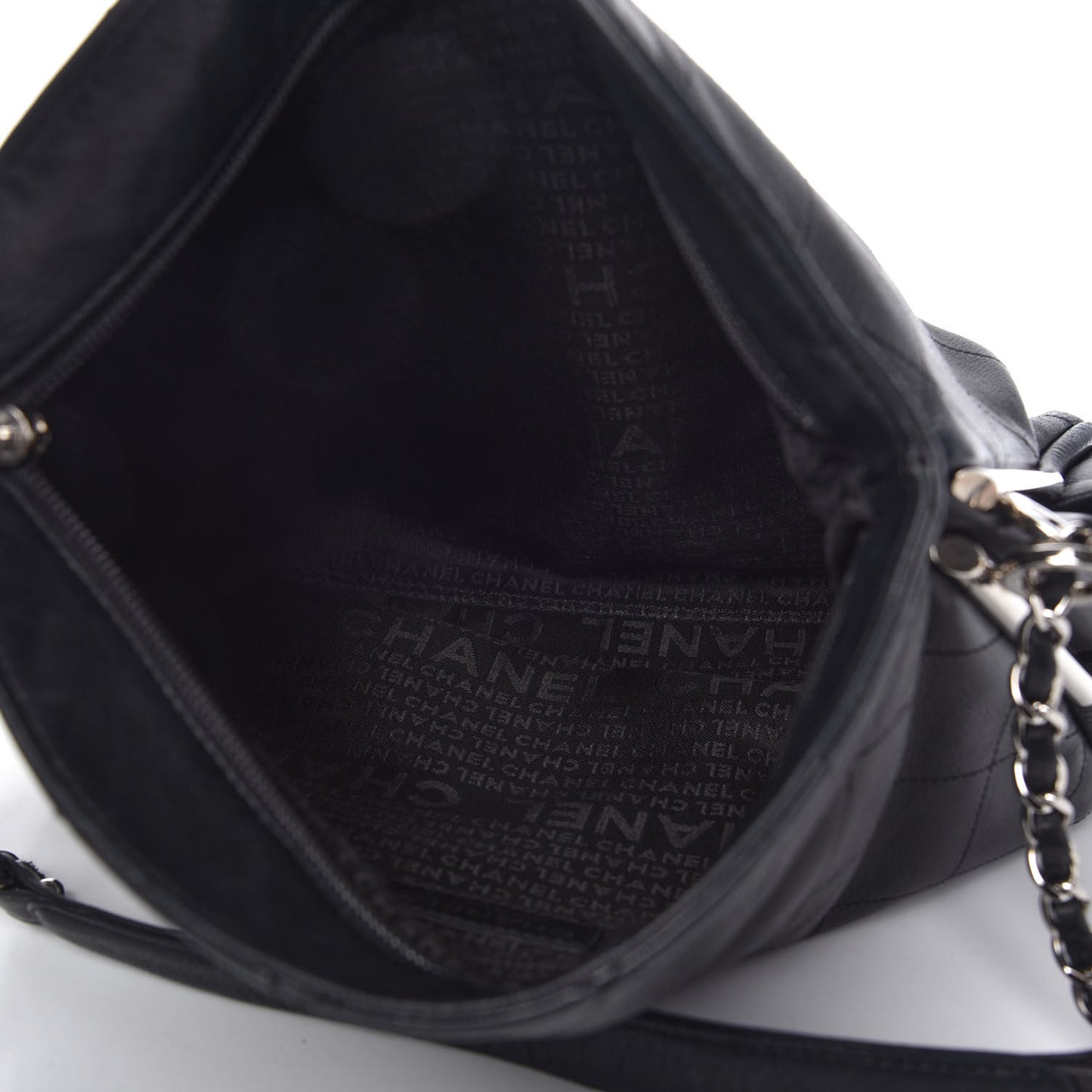 Lambskin Stitched Medium Ultimate Soft Tote Black