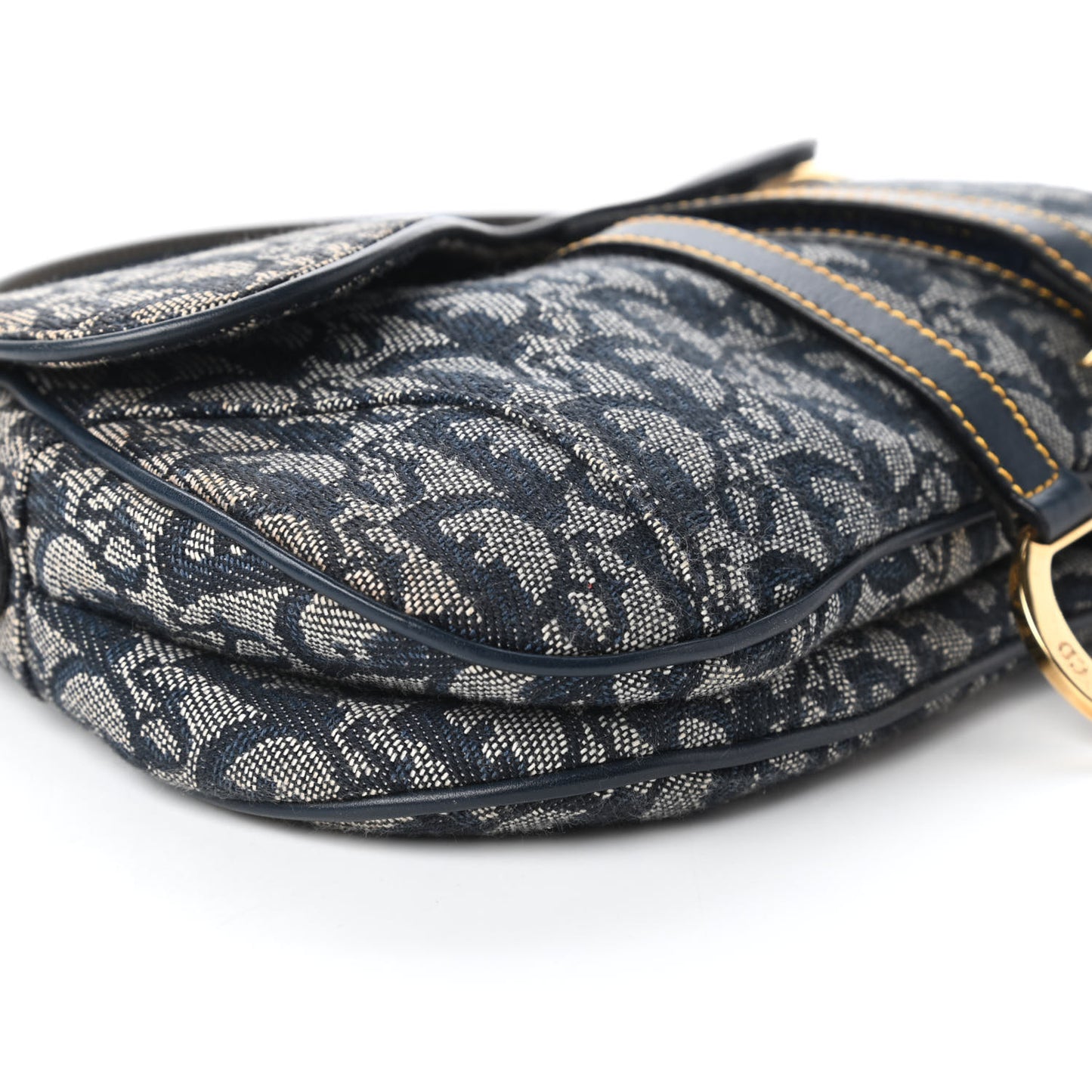 Monogram Double Saddle Bag Navy Blue