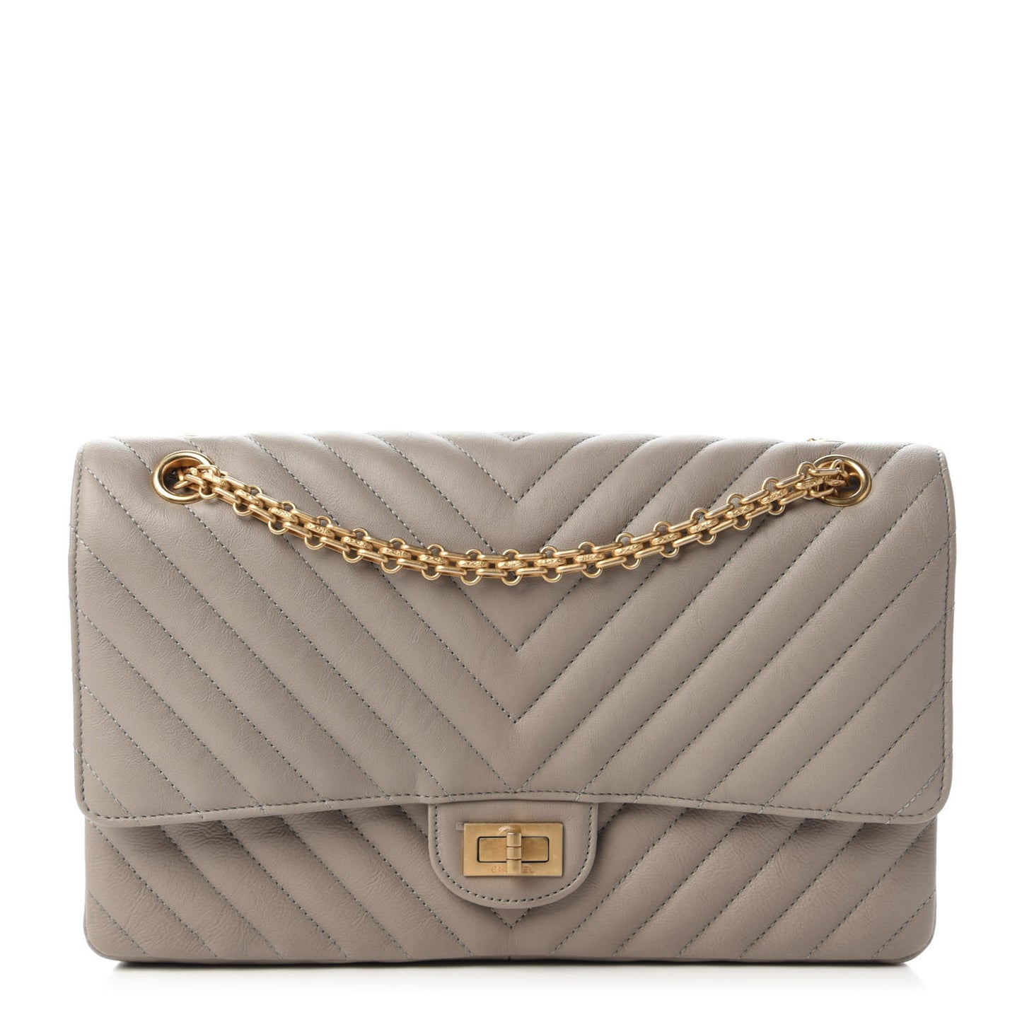 Calfskin Chevron Quilted 2.55 Reissue 226 Flap Grey