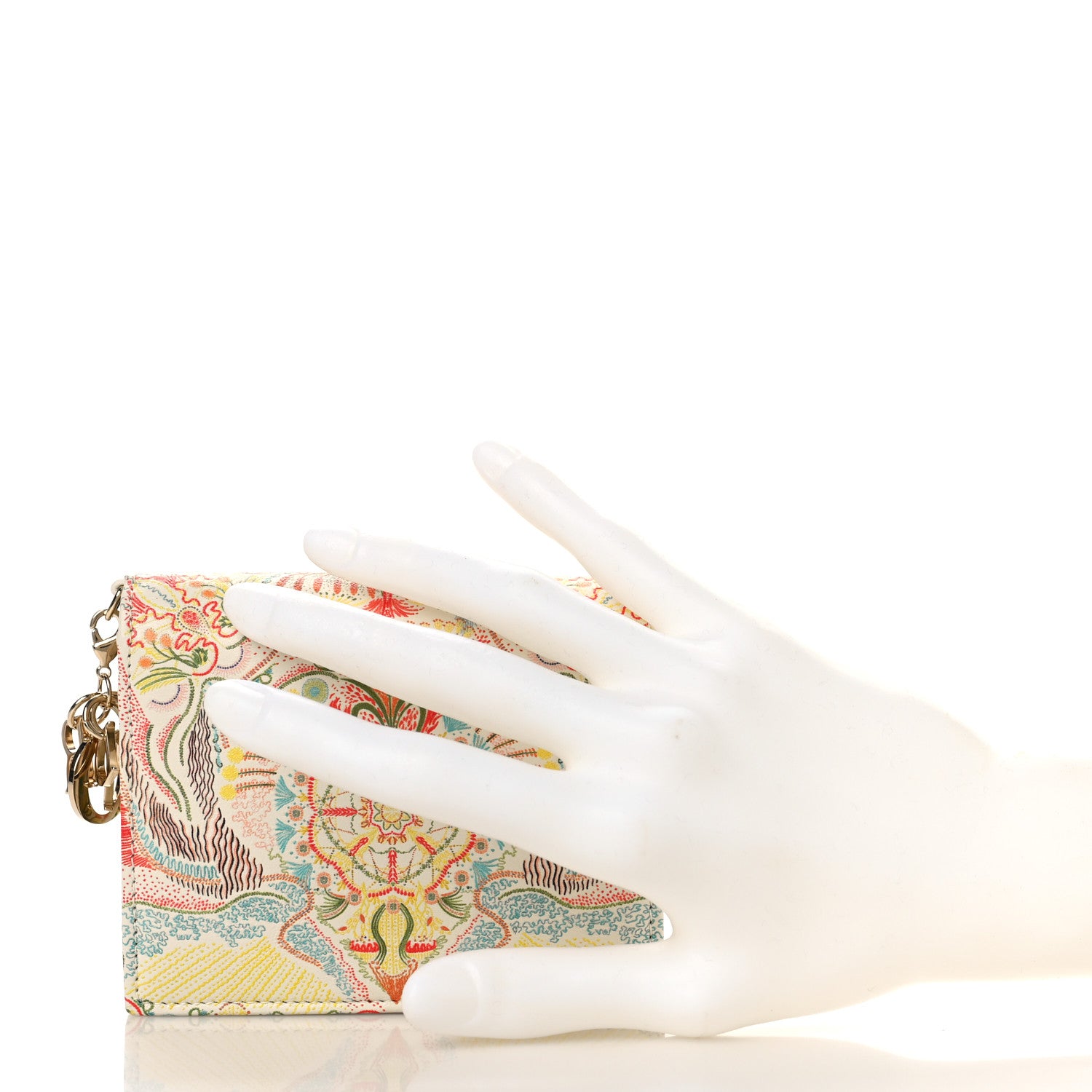 Christian Dior Printed Dior in Lights Compact Wallet Latte 2 of 8