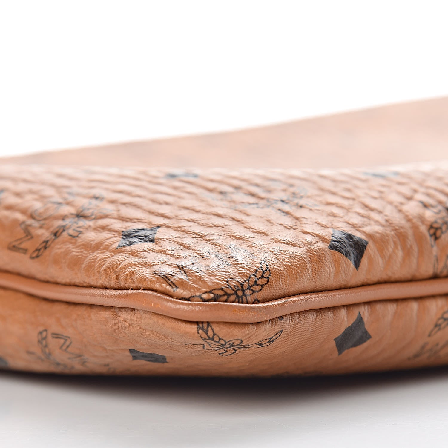 MCM Visetos Medium Crossbody Pouch Cognac 13 of 14
