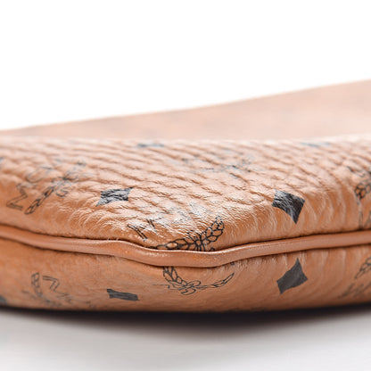 MCM Visetos Medium Crossbody Pouch Cognac 13 of 14