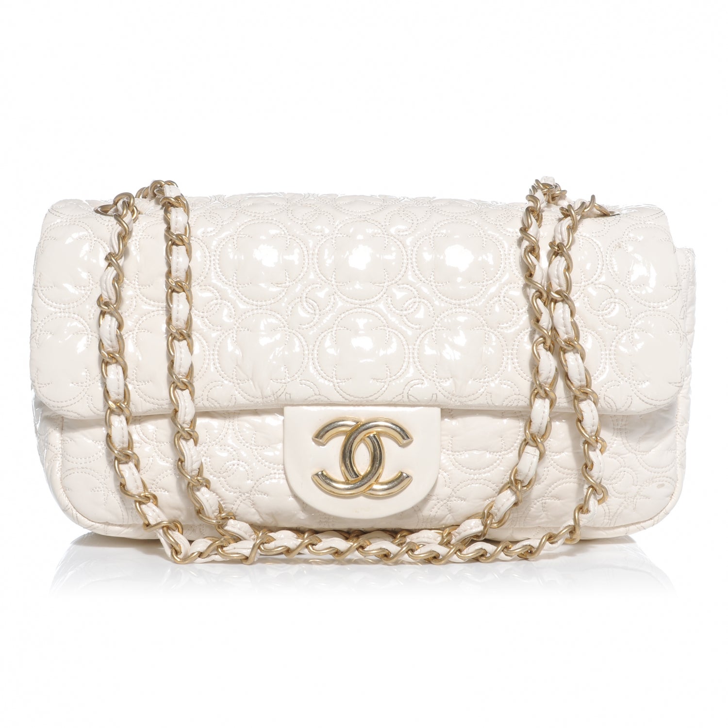 Chanel Vinyl Rock in Moscow Flap Ivory 1 of 9