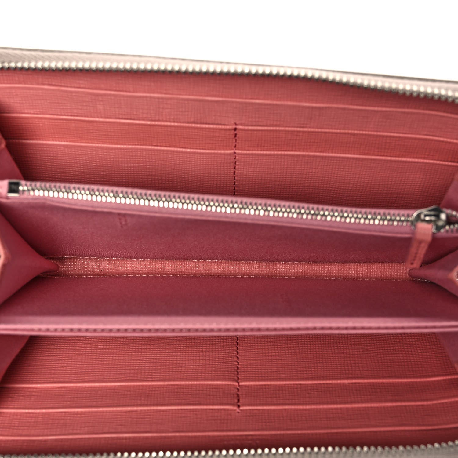 Fendi Vitello Elite Crystal Eye Monster Zip Around Wallet Grigio Polvere Ribes Multicolor 5 of 9