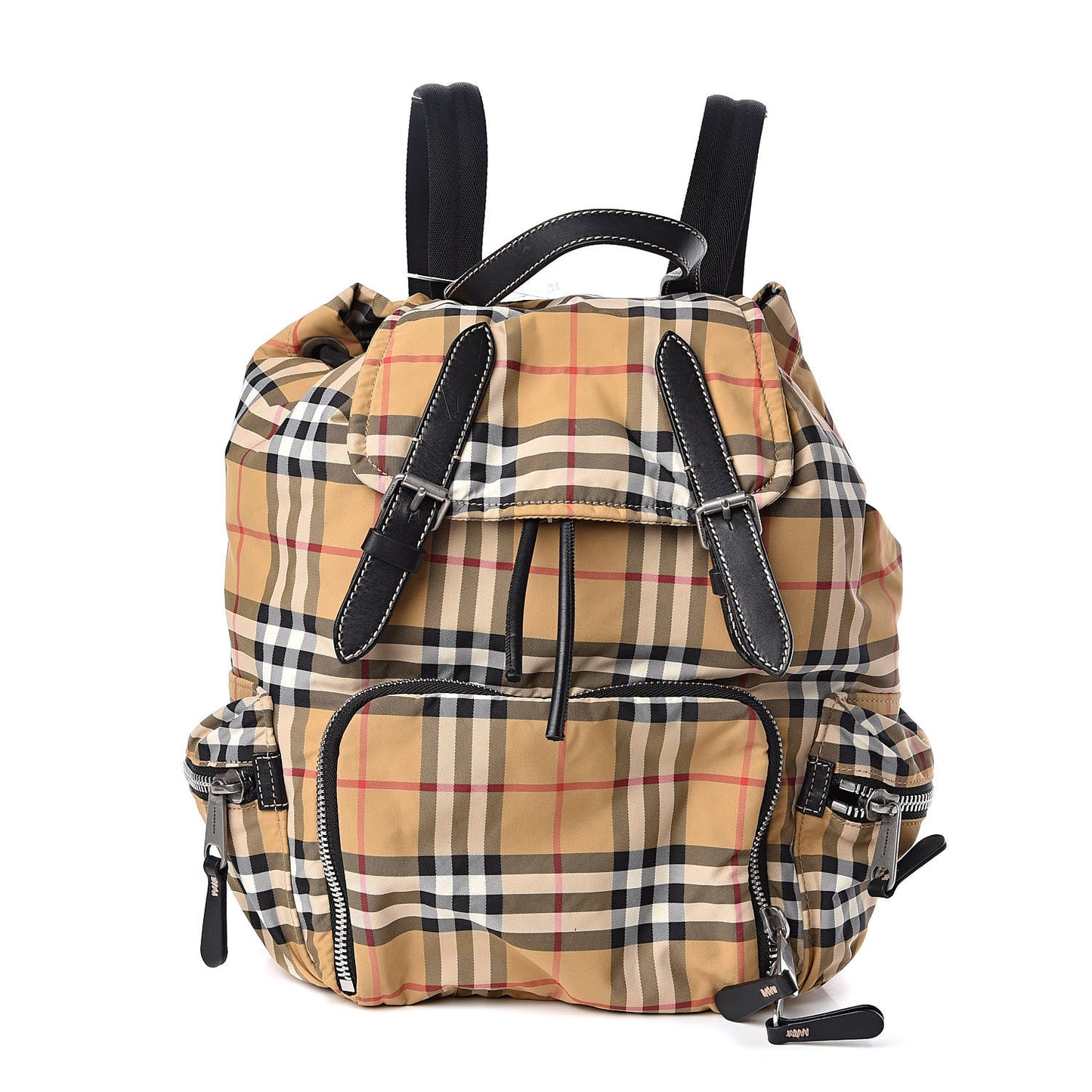 Nylon Vintage Check Medium Rucksack Backpack Antique Yellow
